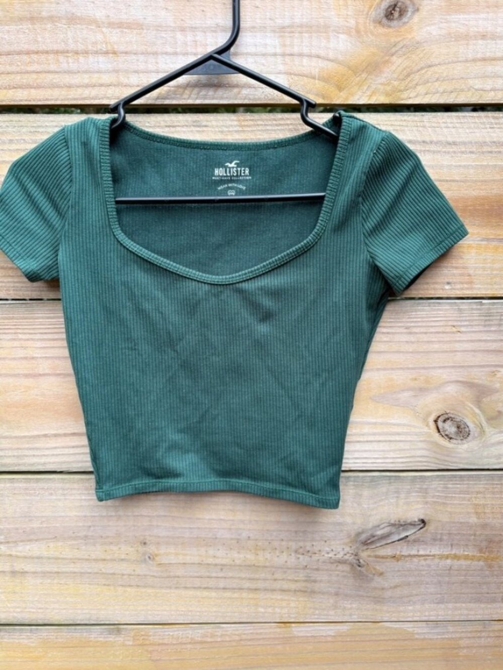 Ribbed Square Neck Crop Top